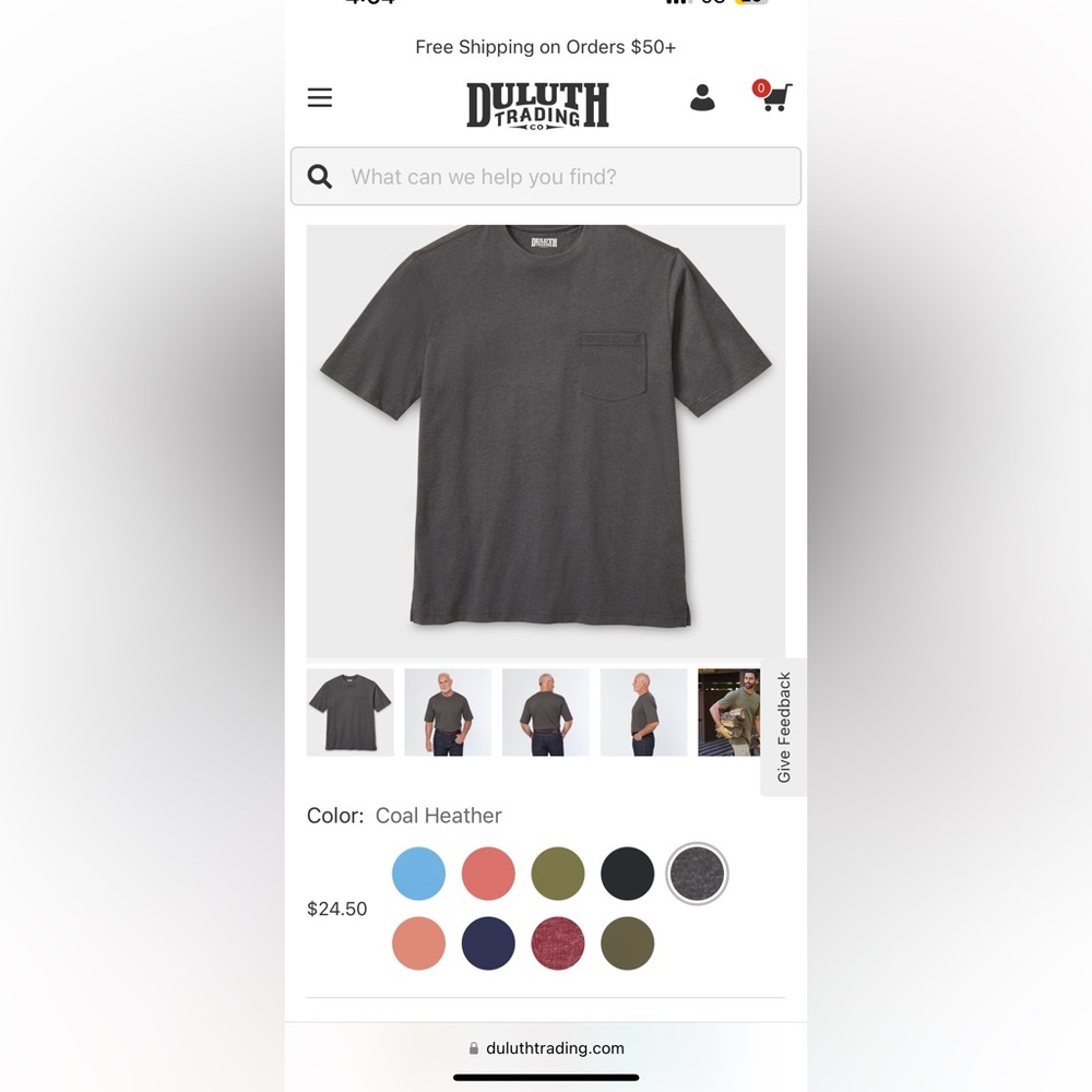Gray Men's T-Shirt Duluth